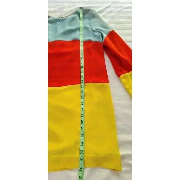 Heidi merrick double‎ silk Huntington Colourblock dress size 4 - Picture 8 of 11